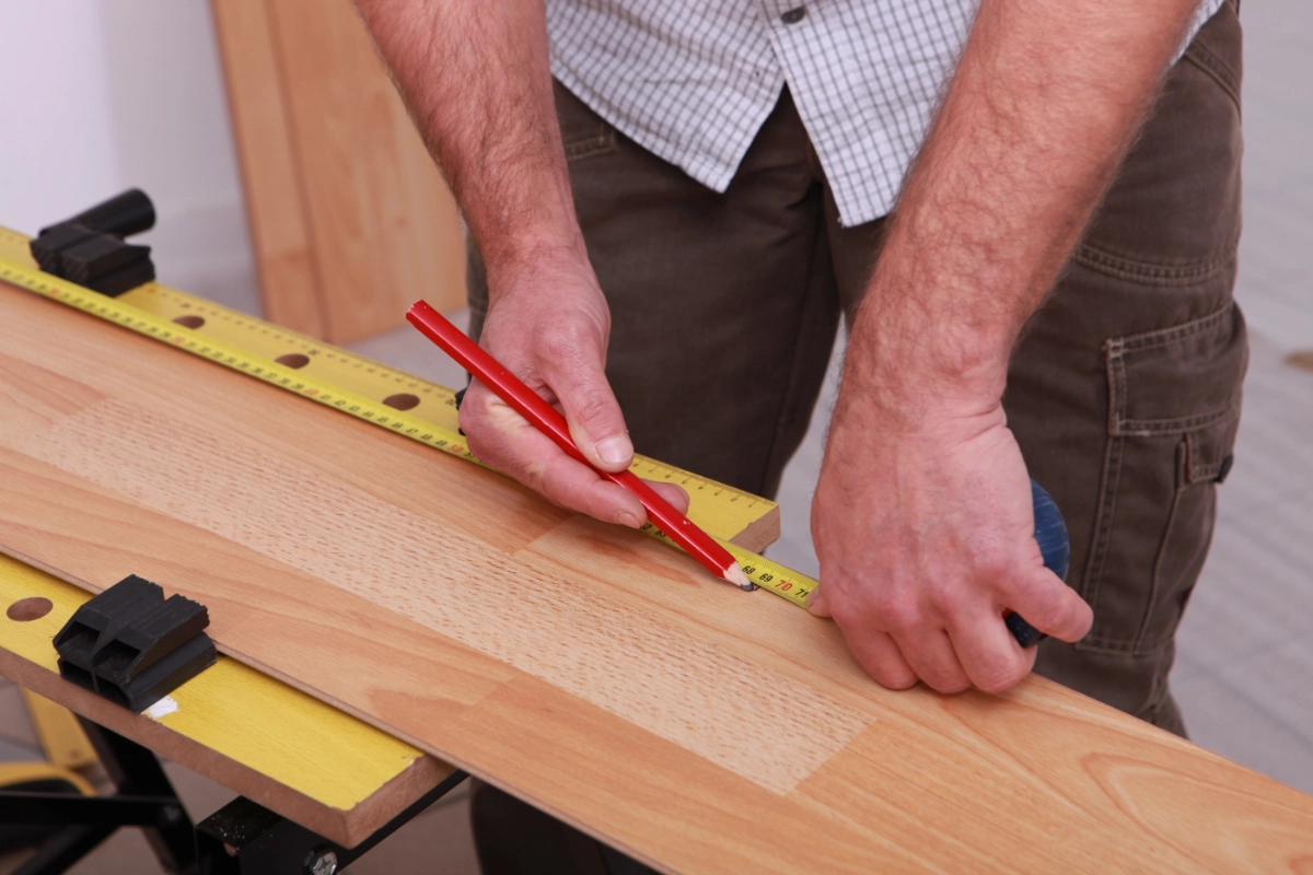 Over 55 Skills At Work - Measuring Piece of Flooring for a Cut